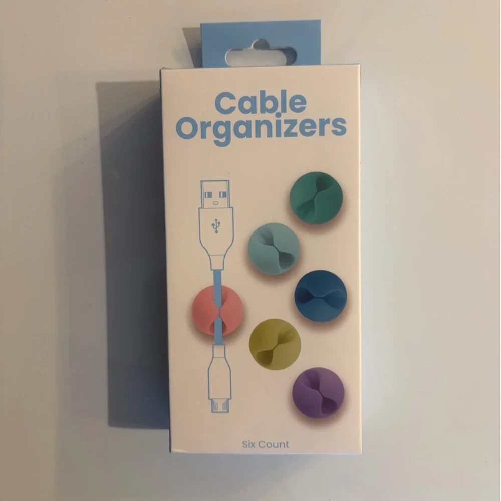Vivitar Colorful Cable Organizers Set of 6 Cord Management Clips New
